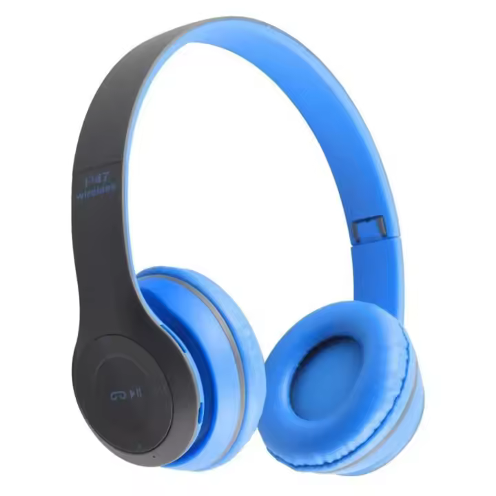 Auriculares Inalámbricos P47 , 5.0 Bluetooth Música Estéreo Cascos Gaming Plegable Teléfono Tablet AZUL , ENVIO 24H - 1