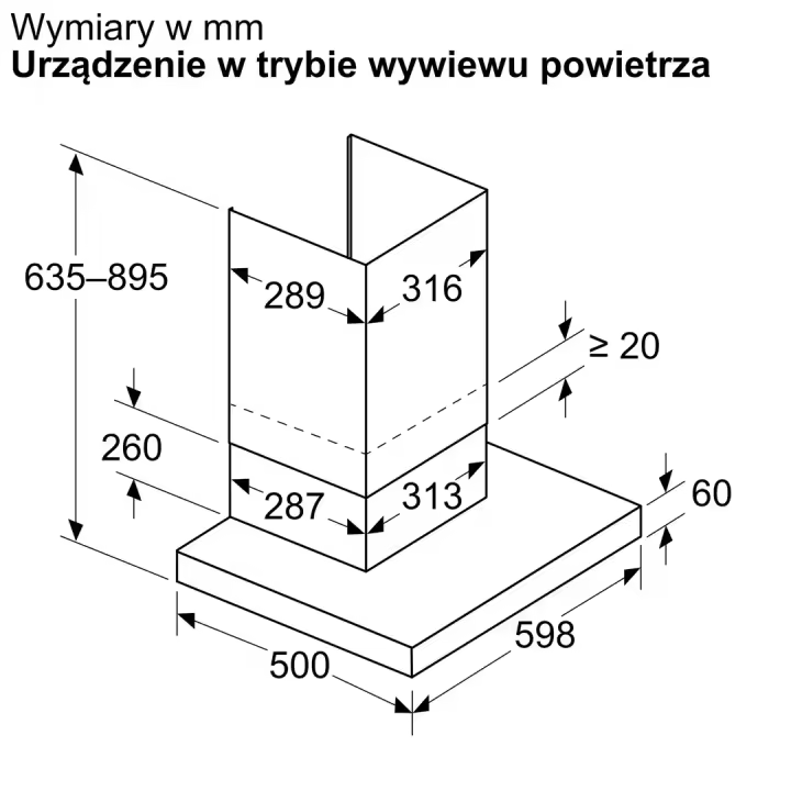 Okap bosch dwb63bc60 - 1