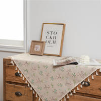 Mesa Redonda De Poliéster 100% Estilo Paisajístico Fresco Con Patrón Floral Cubierta De Mesa Rectangular Juego De 1 Pieza - details 4