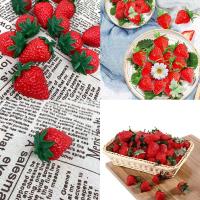 10pcs Frutas Artificiales Fresa Artificial Decoración De Hogar Y Fotografía Prop De Navidad Material Plástico Tamaño 1.26cm - details 3