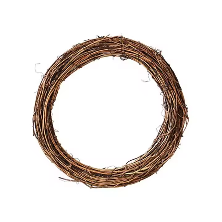 DIY Anillo De Rattan Natural Redondo Para Decoración De Fiestas Y Boda 10/15/20/25/30/40cm Ramas Y Hojas Colgante - 1