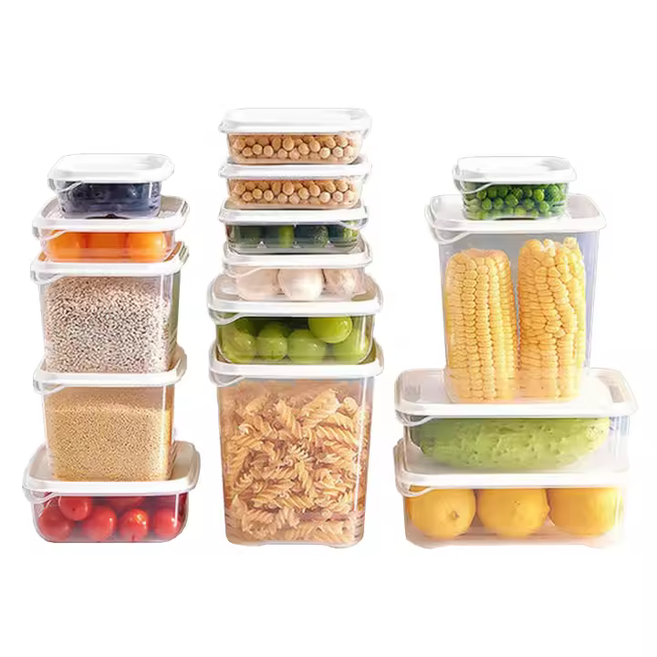 Joybos - Set de 17 Recipientes Herméticos para Almacenamiento de Alimentos - Transparentes y Sin BPA - Ideal para Preparación de Comidas y Catering - 1