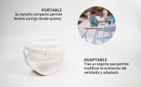 Ventilador de Escritorio con Batería Recargable USB Tipo C Portatil Inalámbrico - details 1