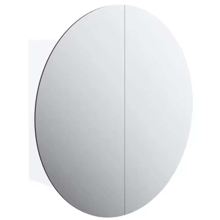 Armario de baño con Espejo Redondo y LED Blanco 40x40x17,5 cm - 1