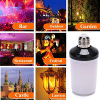 Bombilla LED E27 Con Efecto De Llama Natural Simulada Luz Decorativa Dinámica Para Iluminación De Hogar Fiesta - details 1