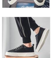 Zapatillas Blancas Para Hombre 2024 Moda Primavera Casual Con Cordones Punta Redonda Planas Zapatos Deportivos Ajuste Talla Normal - details 19