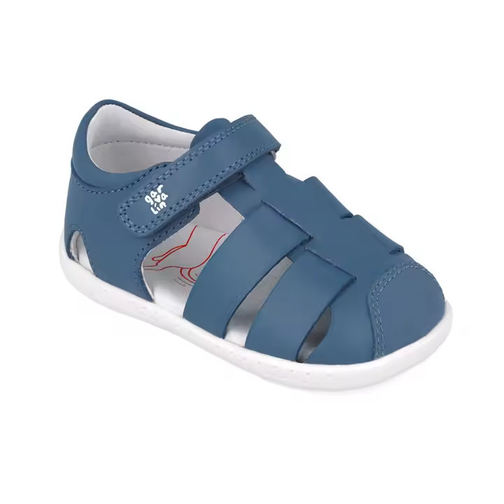 Sandalias marca Garvalín para primeros pasos en color azul - 1