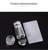 Kit De Estampado De Uñas LULAA Con Doble Cabeza Y Desbasteador Herramientas De Manicura Accesorios Para Uñas Silicona Transparente - details 9
