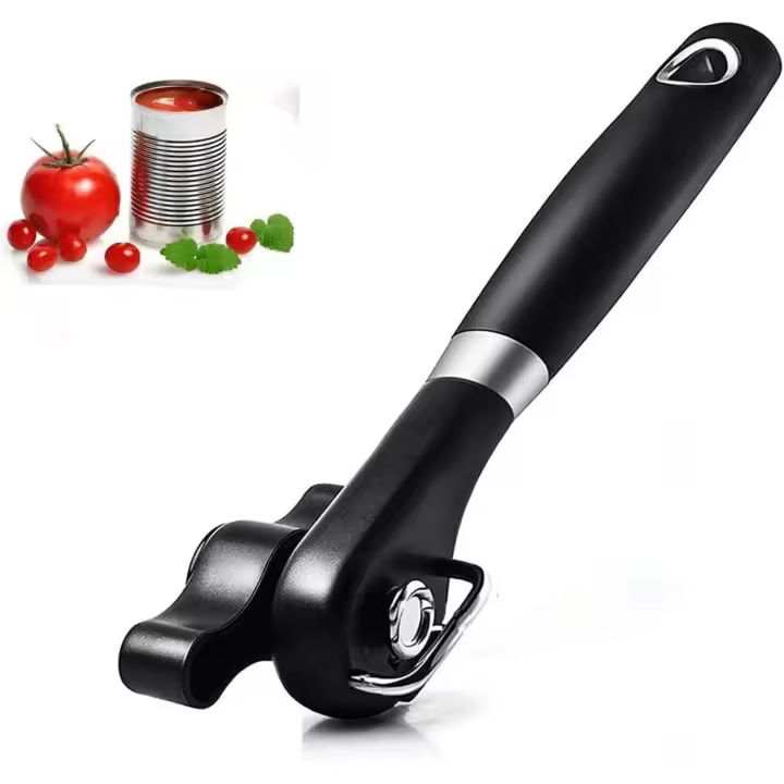 Abrelatas de borde liso con agarre suave ergonómico: herramienta manual de cocina profesional para una apertura segura sin bordes (uso en restaurantes y hogar) - 1