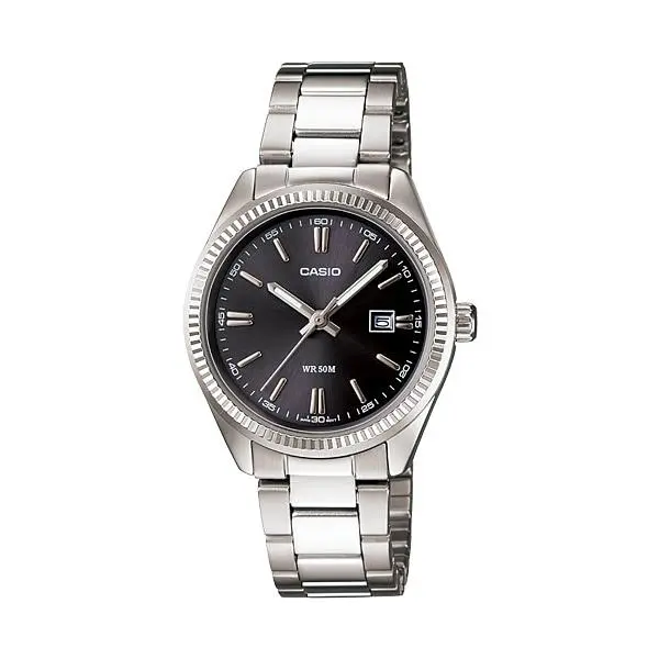 Reloj CASIO LTP-1302D-1A1 Vintage Collection Para Mujer Esfera Negra - 1
