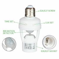 Soporte De Bombilla Inteligente Con Sensor De Movimiento E27 Adaptador De Sensor PIR Base De Lámpara Convertidor De Interruptor Automático LED AC 110V 220V - details 6