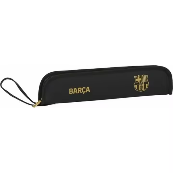 SAFTA - Portaflautas F.c.barcelona - Portaflautas con Diseño Único y Licencia Oficial - Portaflautas Interior acolchado Alojamiento interior para la varilla de limpieza - Portaflautas Asa de mano en la parte lateral Borde con riebete reforzado - 1