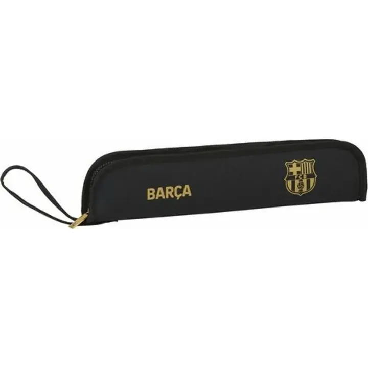 SAFTA - Portaflautas F.c.barcelona - Portaflautas con Diseño Único y Licencia Oficial - Portaflautas Interior acolchado Alojamiento interior para la varilla de limpieza - Portaflautas Asa de mano en la parte lateral Borde con riebete reforzado - 1
