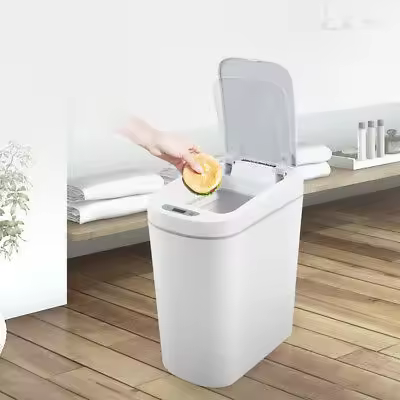 Basurero Inteligente NINESTARS Con Sensor De Movimiento Y Cubierta De Inducción LED Auto Sellable 7L Para El Hogar - 1
