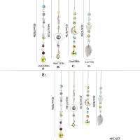 Colgante De Cristal Suncatcher Estrella Luna Mariposa Pluma Prisma Bola Decoración De Luz Para Ventana Y Habitación Moderno Sin Montaje Necesario - details 1