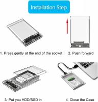 Caja Disco Duro 2,5 USB 3.0,SATA III de 5 Gbps Transparente Sin Herramientas Amplia Compatibilidad - details 1