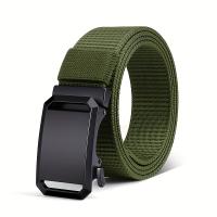 Cinturón De Lona Para Hombres Con Hebilla Automática Resistente Y Práctica Para Ropa De Trabajo Al Aire Libre Estilo Casual - details 6