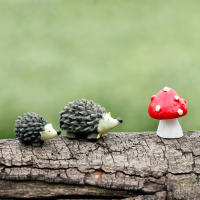 3Pcs Miniatura Jardín De Bonsái Para Muñecas Casa De Playa Adorno De Jardín Para Maceta Erizo Figura De Miniatura De Plástico - details 3