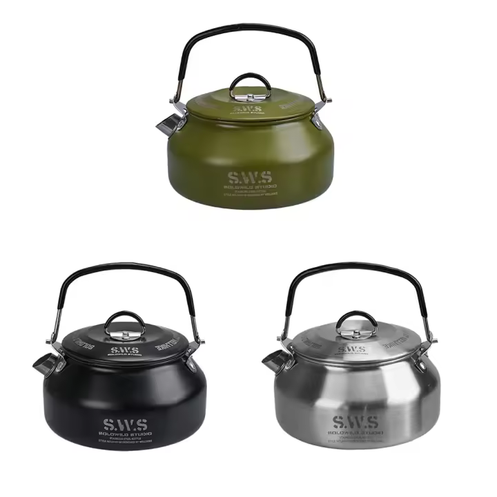 Cacerola De Acero Inoxidable Para Camping Y Senderismo Portátil Con Asa Antideslizante Ultraligera Para Hervir Agua En Estufa - 1