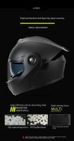 Casco De Motocicleta Unisex Para Hombres Y Mujeres Estilo Completo Con Protección Facial Universal Seguridad Invierno Calido Material ABS Peso 1400g - details 1
