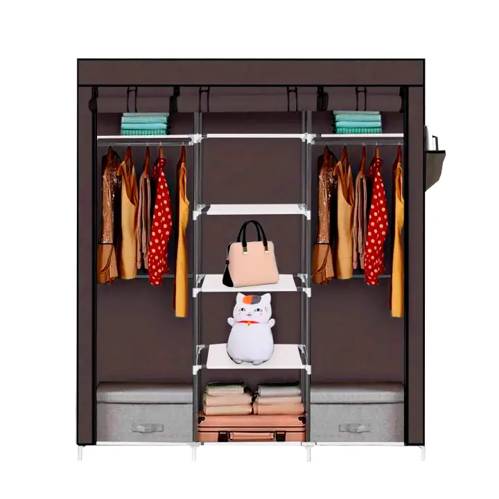 Armario Vestidor Tela Nyana Home 170x150x45cm 3 Puertas 7 Huecos - 1
