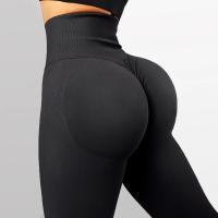 Pantalones De Yoga Para Mujer De Cintura Alta Y Sin Costuras Talla True Fit Nylon Tejidos Hasta La Rodilla Zapatos De Gimnasio - details 3