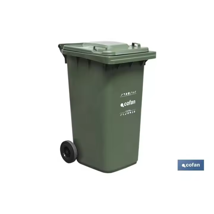Cofan Contenedor 2 Ruedas 240L Verde Certificado GS CE TÜV - 1
