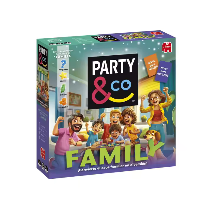 Juego Party & Co. Family. Juego de mesa para toda la familia con dos niveles de dificultad (Diset 1120100283) - 1