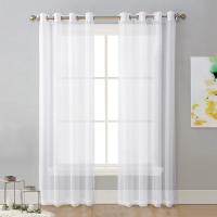 Cortina De Ventana Perforada De Color Sólido De Terylene 1PC Antipolvo Decorativa Y Bebida Clásica Para Adornos De Ventanas - details 3