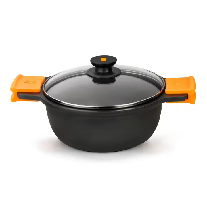 BRA Efficient - Cacerola Alta 20 cm con Tapa y Asas. Inducción y Horno - 1