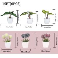 Juego De Macetas De Plástico Evergreen Para Decoración De Escritorio Y Oficina Estilo Suculentas Sin Mantenimiento Realista - details 31