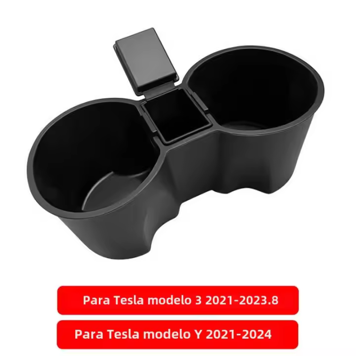 Porta-vasos De Silicona Para Console Central Tesla Model 3 Highland Model Y 2024 Accesorios De Interior Para Automóvil Limitador De Bebidas - 1