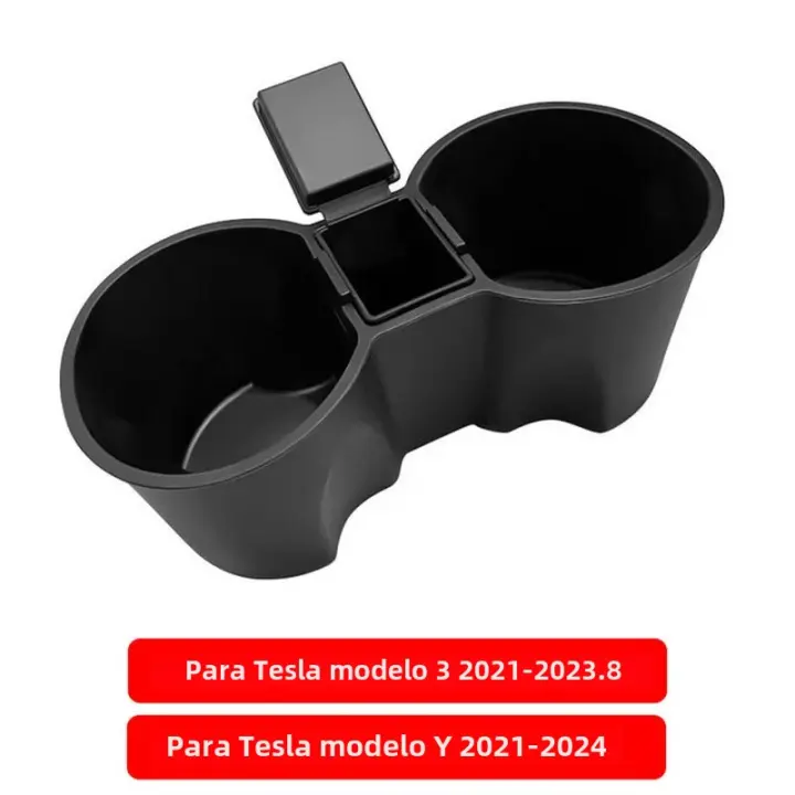 Porta-vasos De Silicona Para Console Central Tesla Model 3 Highland Model Y 2024 Accesorios De Interior Para Automóvil Limitador De Bebidas - 1