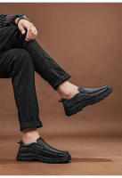Zapatos Casuales Para Hombre Nuevos Moda Con Cuero Genuino Hechos a Mano Zapatillas De Conducción Slip-on Planos Mocasines Transpirables Y Masajeados Para Caminar - details 11