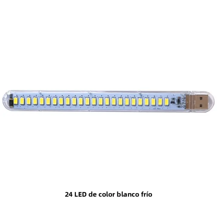 Luz Nocturna LED Mini 5V USB Con 3-24 LEDs Luz De Lectura Portátil Para Mesa PC Portátil Con Interruptor Táctil Para Power Bank - 1