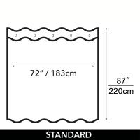 Cortina De Ducha Impermeable Transparente Con Línea Antimoho Para Baño Decoración De Casa Con Gancho Material Ecológico PEVA - details 13
