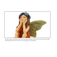 Miniatura De Ángel Fae Set De Estatuillas De Resina Para Jardín Accesorio De Paisaje DIY Figura De Fae Para Decoración Del Hogar - details 4