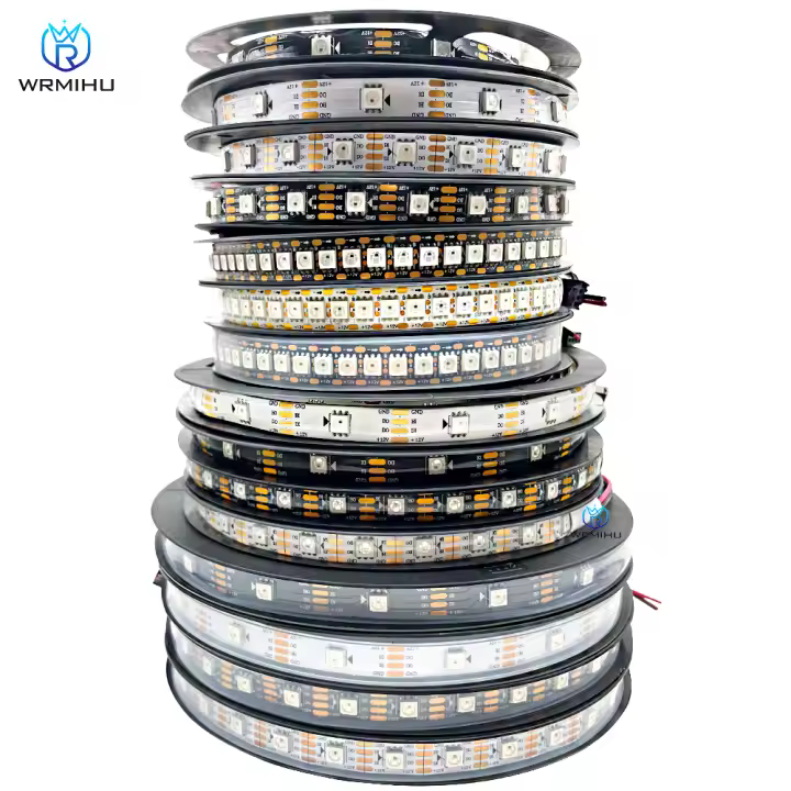 Tira De LED Inteligente WS2815 5050RGB 5m/Roll 30/60/144leds/m Negro/Blanco PCB IP30/IP65/IP67 Individualmente Direccionalizable Luz De Pixel Para Decoración De Interiores - 1