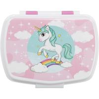 Fiambrera rectangular para el almuerzo infantil unicornio arco irirs marca Stor 17 cm x 13,3 cm - details 0