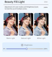 Q18-estabilizador de cardán para escritorio, palo Selfie, trípode con luz de relleno para teléfono móvil iPhone - details 7