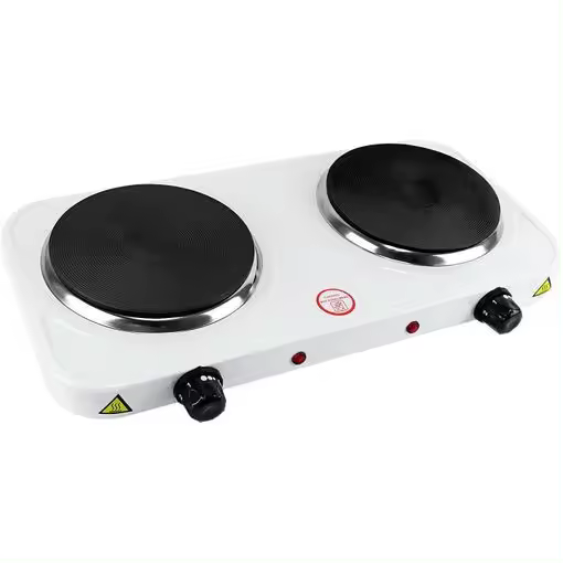 Cocina Eléctrica Doble Estufa Con Potencia 2000w ,Dos Fuego Antiadherente - 1