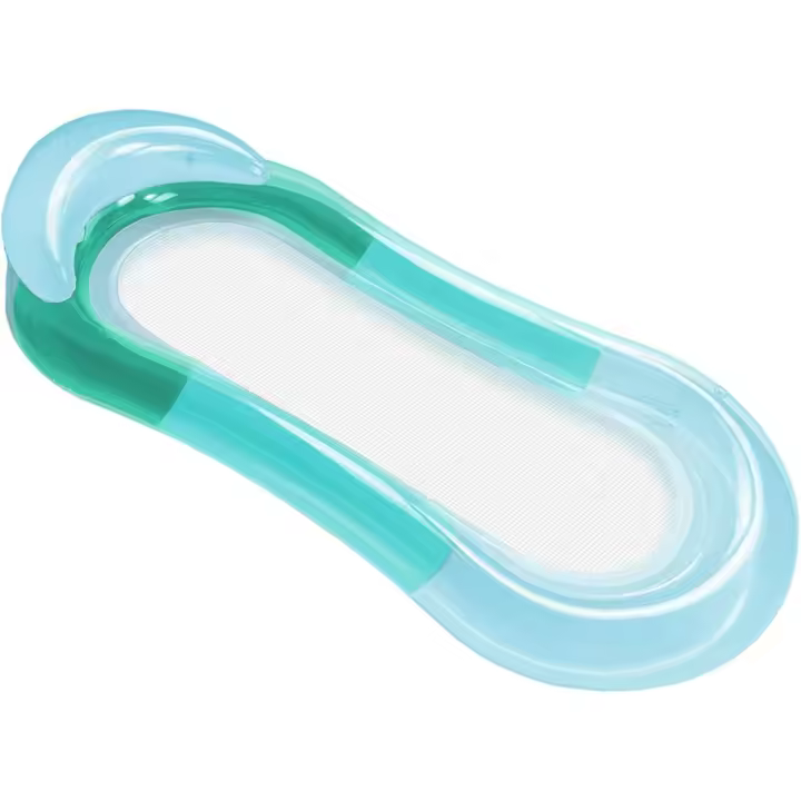 colchón de Aire con reposacabezas, Color Verde Degradado,160x80,colchón de Aire Piscina,Juguete Piscina, colchón de Aire Piscina Adulto,Adecuado para Piscina de Verano, Playa, Lago Fiestas - 1