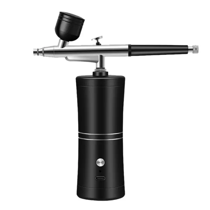 Kit De Aerógrafo Portátil Para Uñas Con Compresor Para Pintura De Uñas Y Arte De Tazas Incluye Batería Recargable Y Material Metálico - 1
