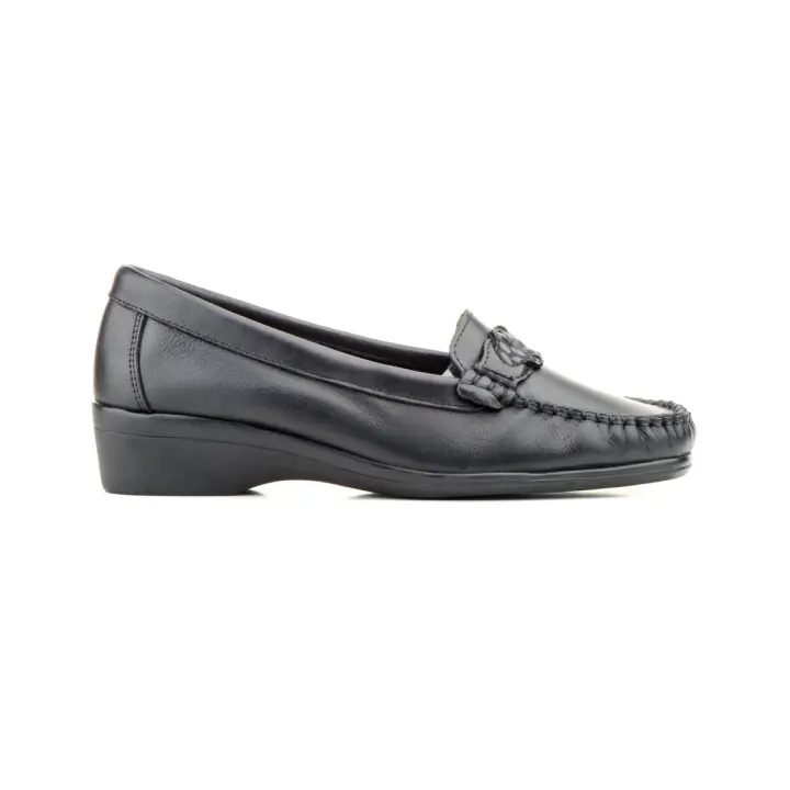 Mocasines de piel negra by CBP Piel Microfibra transpirable y termoreguladora Piel - 1