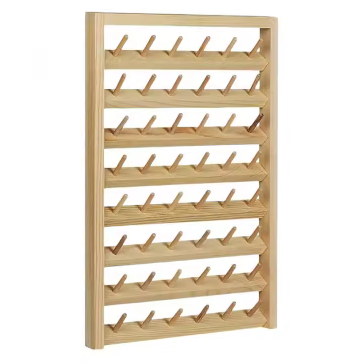 Soporte De Hilo Para Tejido En Pared Herramienta De Cruce De Cabello Organizador De Bobinas De Hilo Para Bordado Y Hobbyistas Material De Madera - 1