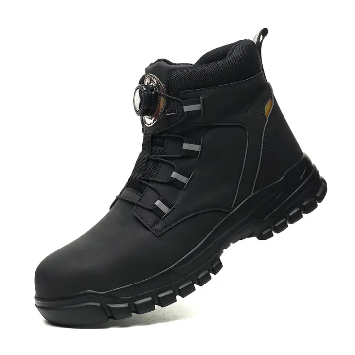 Botas De Segurad Impermeables Para Hombre Indestructibles With Punta De Acero Antideslizante Antibinchazo Para Motociclistas Biker Botas Para Hombre - 1
