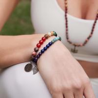 Pulseras de chakras para mujer: pulsera de cristales para mujer, piedras preciosas naturales, pulsera de yoga y Reiki: un juego de pulseras dobles - details 1