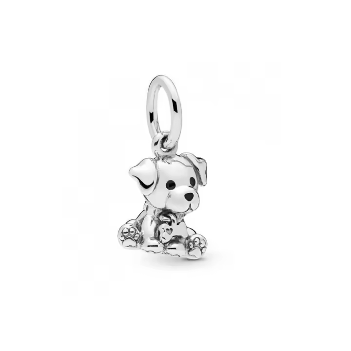 Charm Pandora Labrador colgante en plata con esmalte negro 798009EN16 PANDORA Raíz Joyas de Plata Joyas Pandora MUJER inicio Charm Pandora Mujer Pandora Original - 1