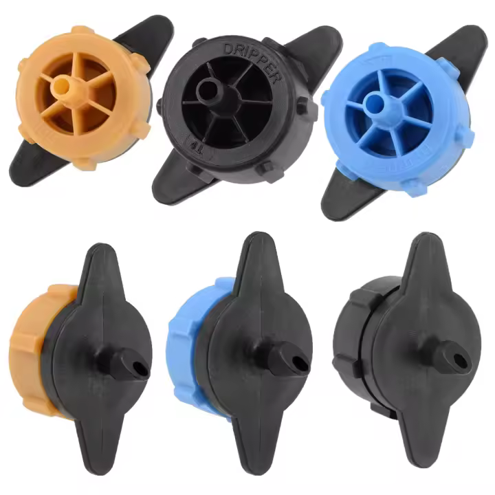 Emisores De Rociador De Compensación De Presión Ajustables 100/200 Pcs Para Riego Por Drip En Jardín Y Césped Microconectores Compensadores De Presión - 1