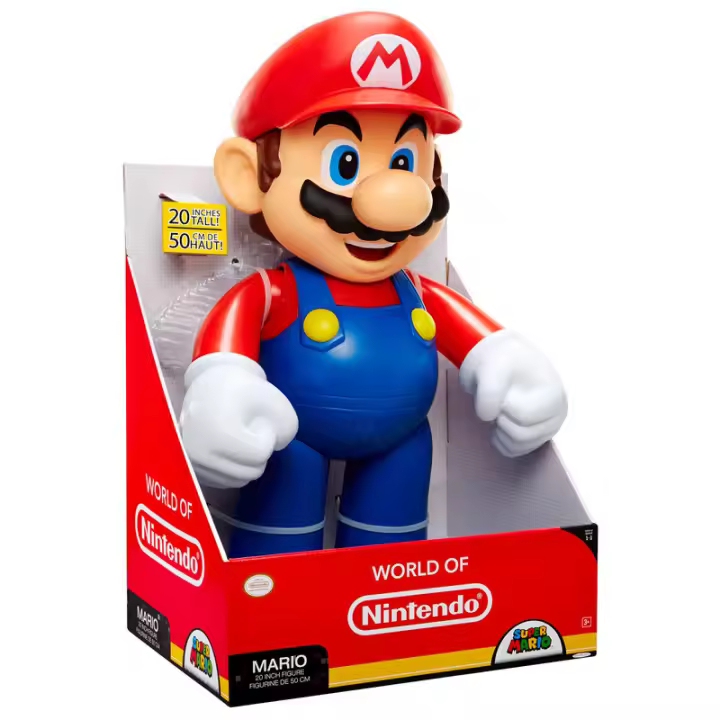Figura Super Mario Nintendo 50cm. Figura coleccionable con acabados detallados. Perfecta para fans y coleccionistas de ediciones especiales. - 1